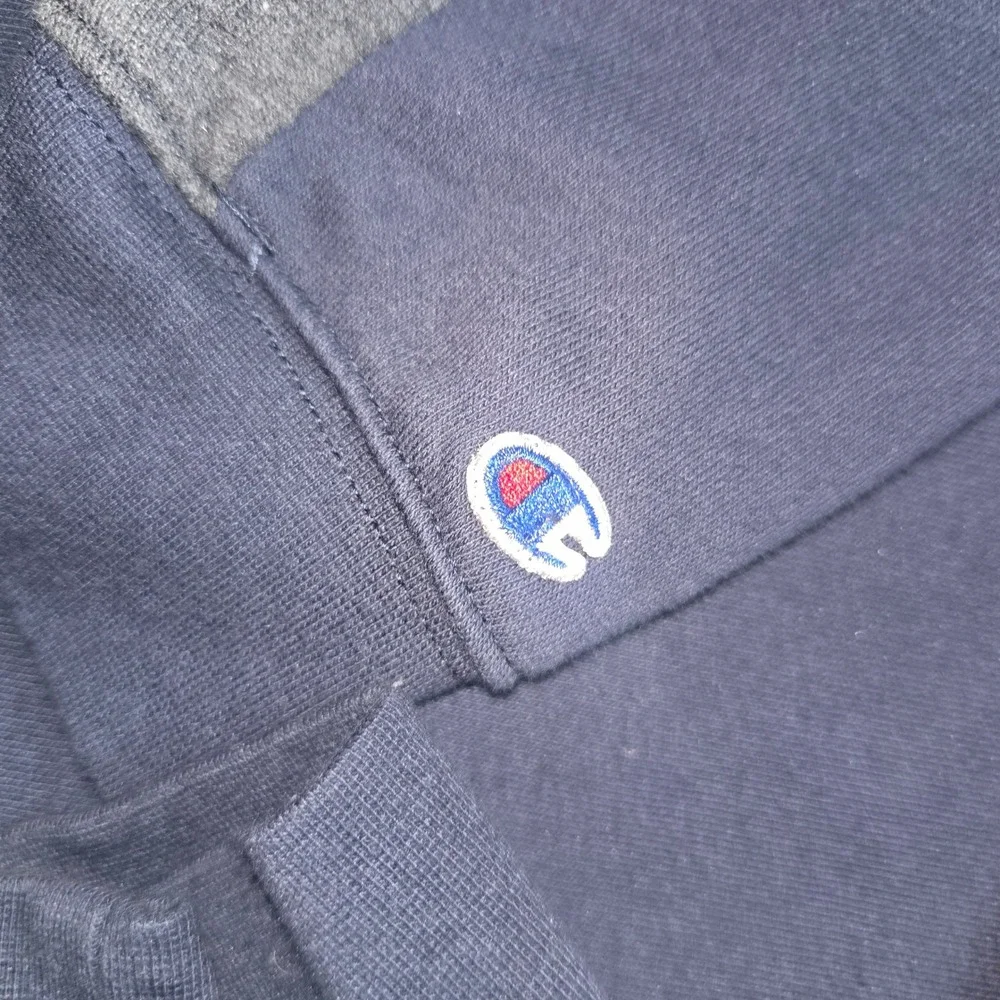Champion Boys Colorblock Hoodie Navy Blue Red Grey Logo Sweatshirt Size L 14/16